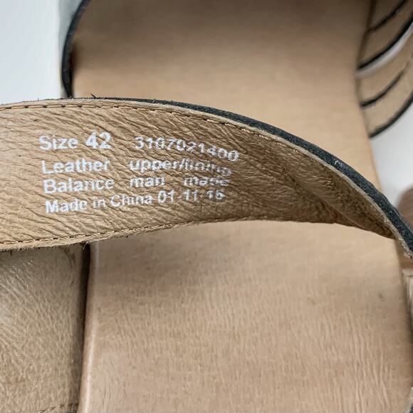 Dansko Dawson Heeled Sandals Strappy Black Leather Women's 42 US 11.5 12 - Picture 6 of 13